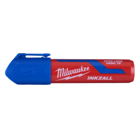 Značkovač INKZALL modrý  s plochým hrotem Milwaukee  XL