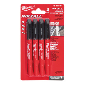 Značkovač sada 4ks INKZALL černý Milwaukee