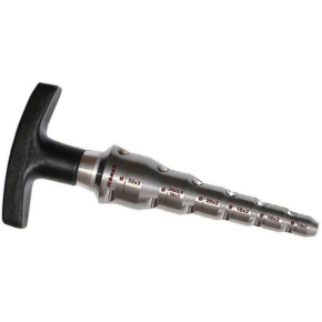 Kalibrátor s odhrotovačem 14, 16, 18, 20x2, 25x2,5, 26x3, 32x3 mm, INOX