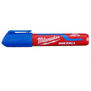 Značkovač INKZALL modrý  s plochým hrotem Milwaukee  XL