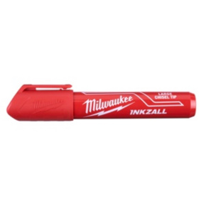 Značkovač INKZALL červený  s plochým hrotem Milwaukee L