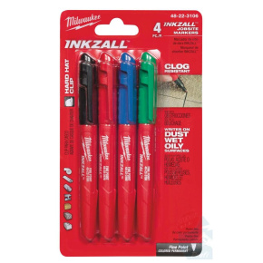 Značkovač INKZALL - barevné 4 ks Milwaukee