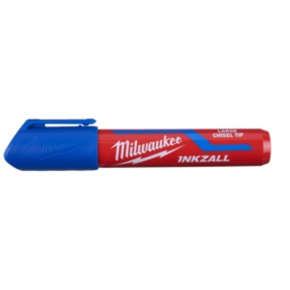Značkovač INKZALL modrý   s plochým hrotem Milwaukee L